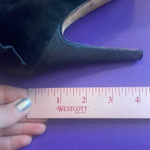 STEVEN STEVE MADDEN black satin ankle boots bow back sz6 platform - Picture 8 of 9